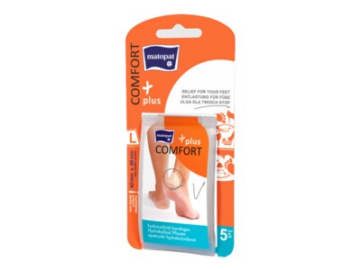 Matopat Comfort Plus Hydrokoloidní náplast L 5 ks Matopat Comfort Plus Hydrokoloidní náplast L 5 ks
