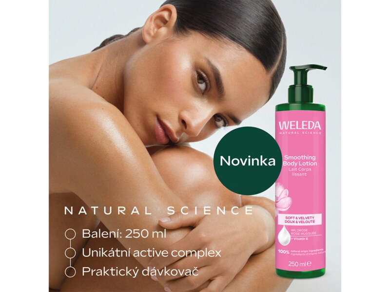 Weleda Zjemňující tělové mléko s Divokou růží 250 ml Weleda Zjemňující tělové mléko s Divokou růží 250 ml