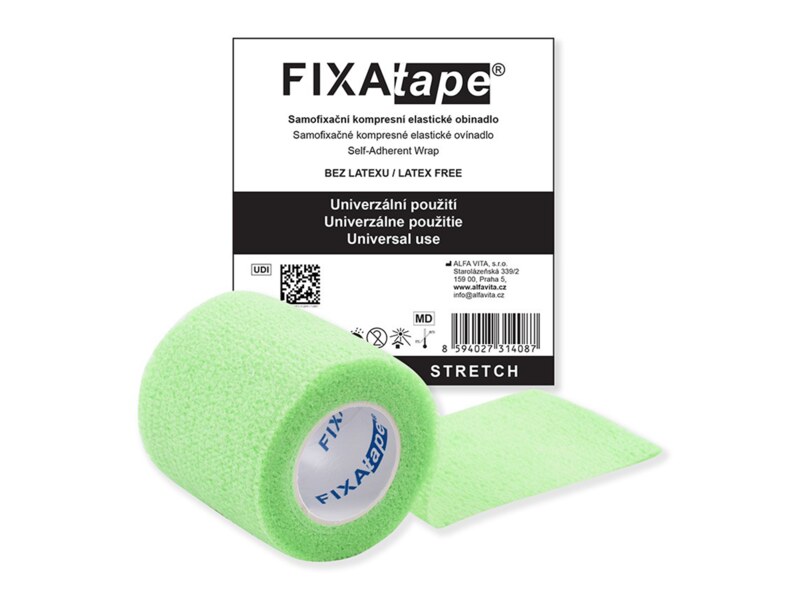 Fixatape Stretch samofixační obinadlo 5 x 450 cm zelené 1 ks