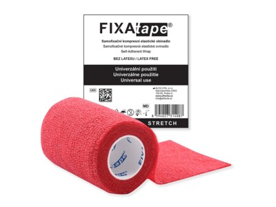 Fixatape Stretch samofixační obinadlo 7,5 x 450 cm červené 1ks