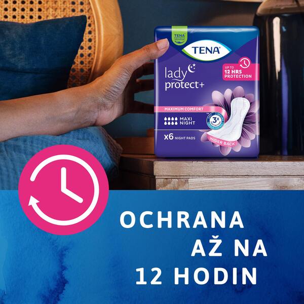 Tena Lady Protect+ Maxi Inkontinenční vložky 6 ks
