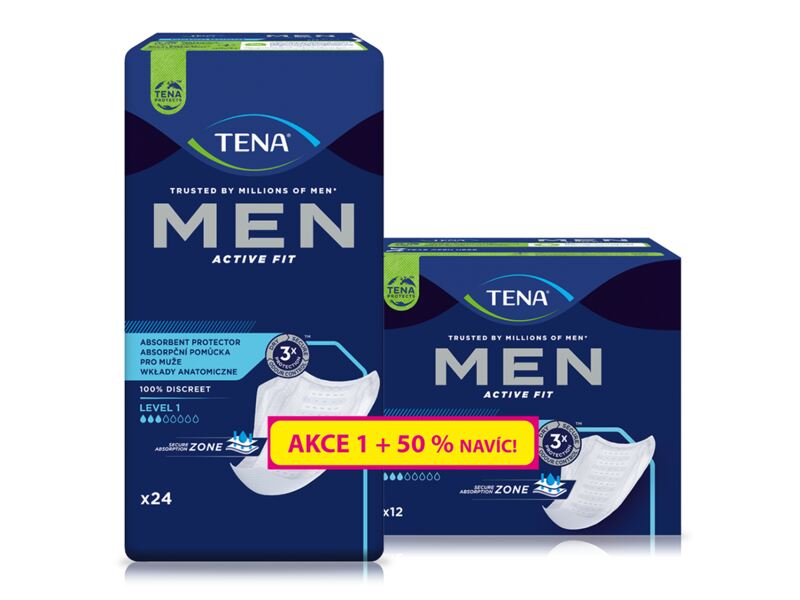 Tena Men Inkontinenční vložky Level 1 +50% navíc 36 ks