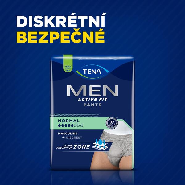 Tena Men Pants Normal Inkontinenční natahovací kalhotky S/M šedé 9 ks