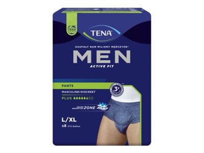 Tena Men Pants Plus Inkontinenční natahovací kalhotky L modré 8 ks