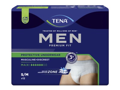 Tena Men PU Maxi Kalhotky absorpční natahovací S/M 12 ks