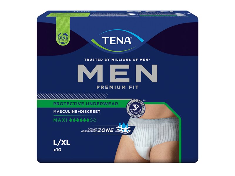 Tena Men PU Maxi Kalhotky absorpční natahovací L/XL 10 ks