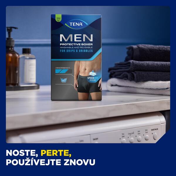 Tena Men Washable Boxers M černé Inkontinenční boxerky pratelné 1 ks