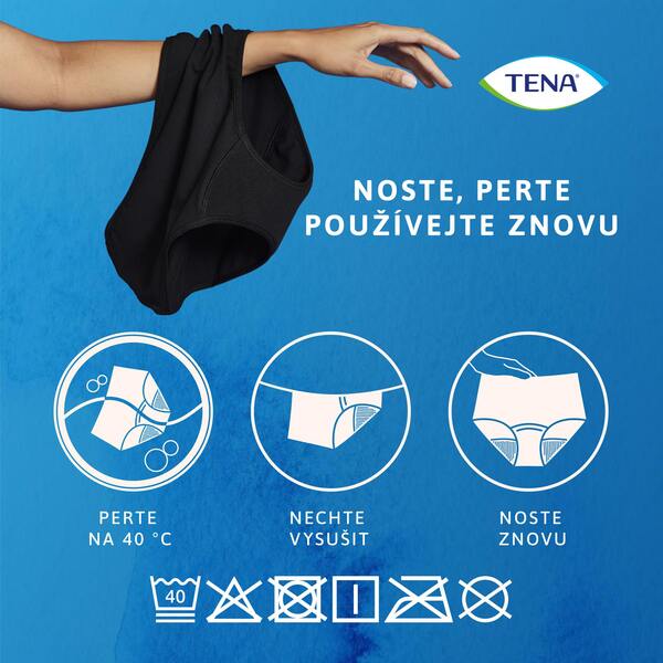 Tena Washable Underwear L černé Inkontinenční kalhotky pro ženy 1 ks