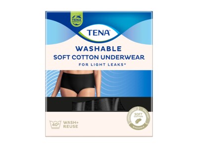 Tena Washable Underwear M černé inkontinenční kalhotky pro ženy 1 ks