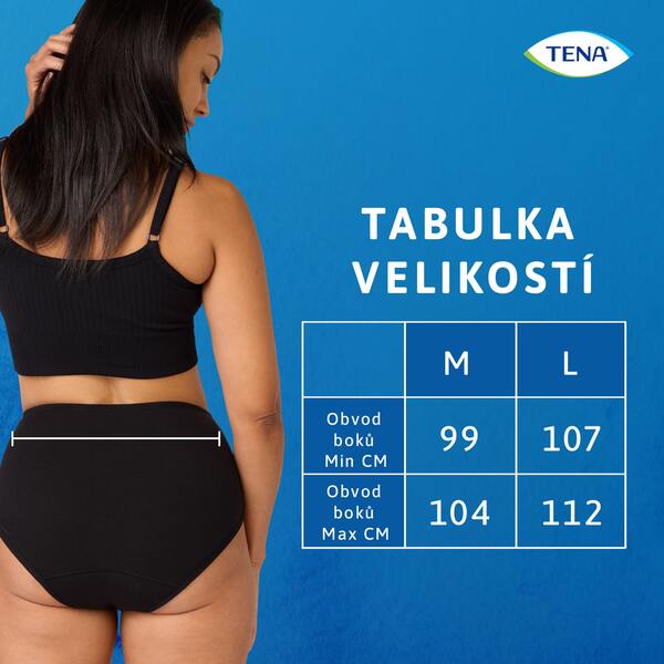 Tena Washable Underwear M černé inkontinenční kalhotky pro ženy 1 ks