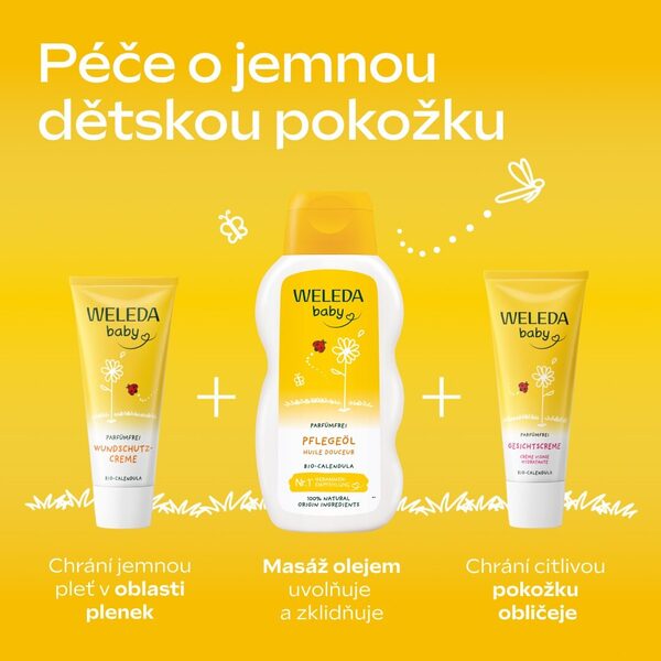Weleda Baby Měsíčkový kojenecký krém na zadeček 30 ml