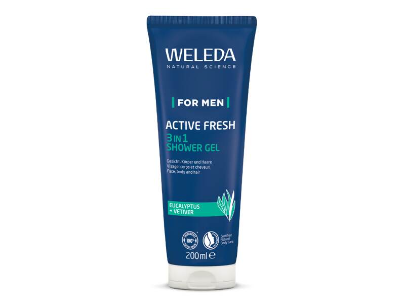 Weleda For Men Active Fresh 3v1 sprchový gel 200 ml