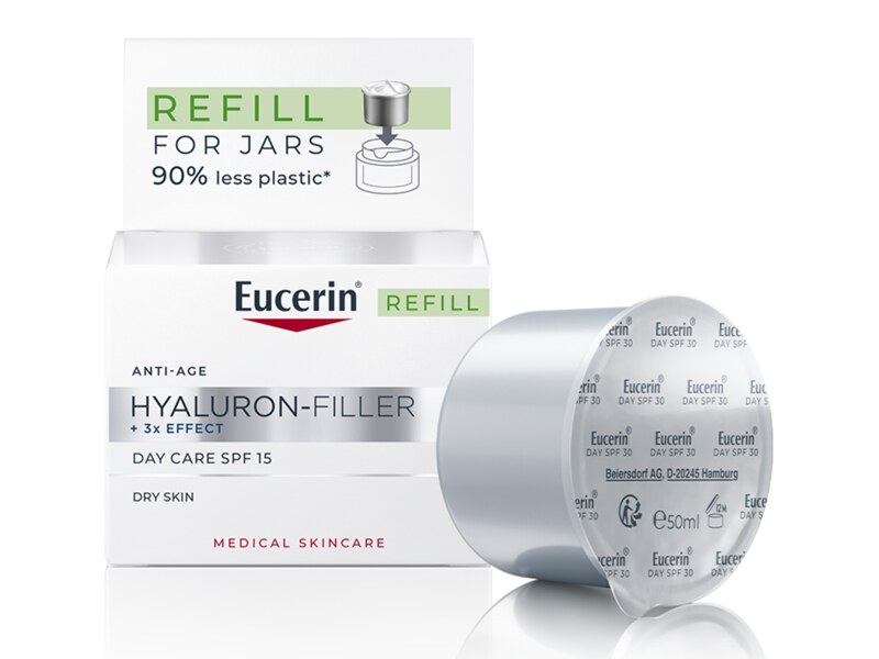 Eucerin Hyaluron-Filler + 3x Effect denní krém pro normální a smíšenou pleť náplň 50 ml