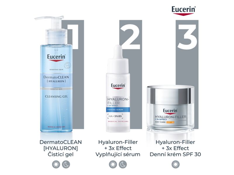 Eucerin Hyaluron-Filler + 3x Effect Denní krém SPF30 50 ml