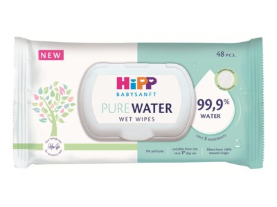 Hipp Babysanft Čisticí vlhčené ubrousky PureWater 48 ks