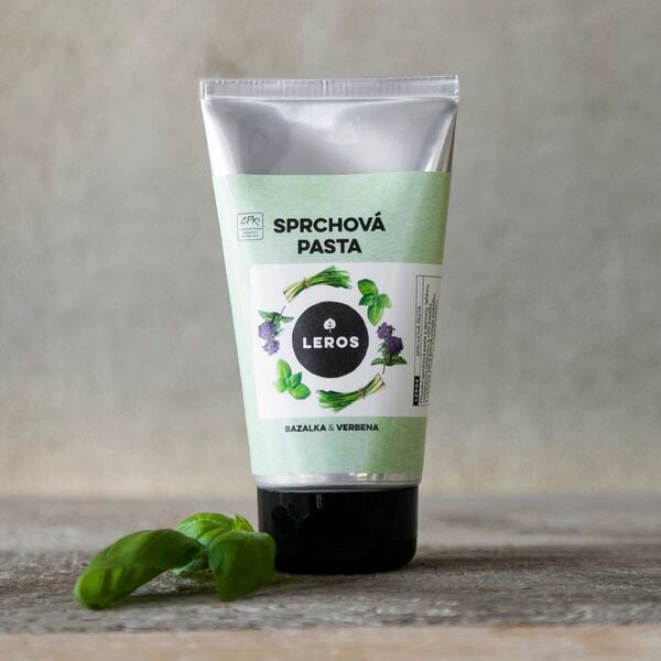 Leros Sprchová pasta - bazalka a verbena 130 ml