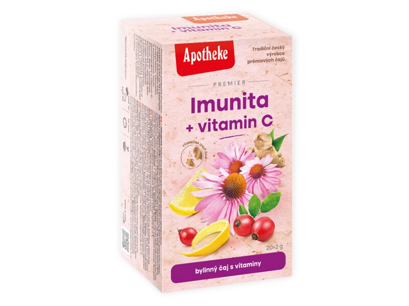 Apotheke Premier Imunita+Vitamin C čaj nálevové sáčky 20x2 g