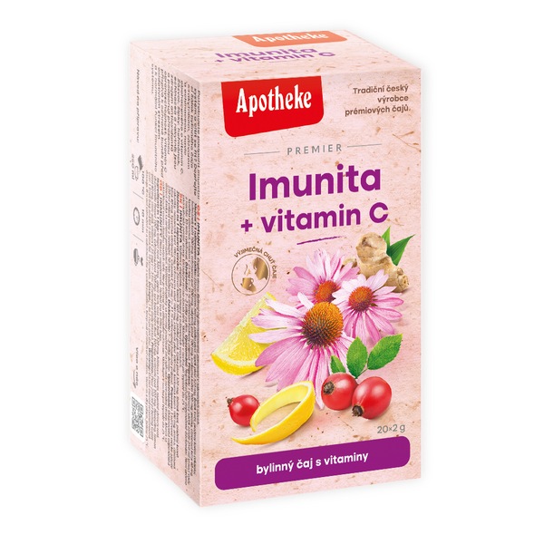 Apotheke Premier Imunita+Vitamin C čaj nálevové sáčky 20x2 g