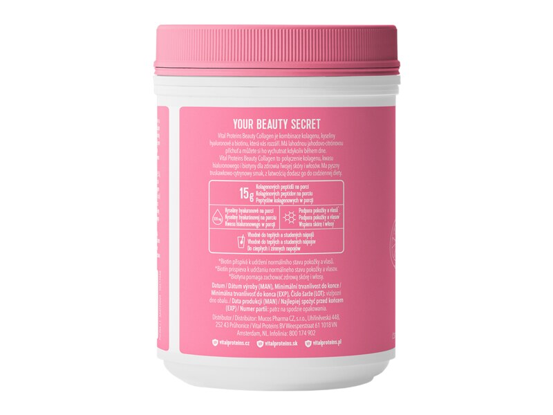 Vital Proteins Beauty Collagen příchuť jahoda+citron 271 g