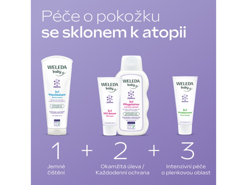 Weleda Baby Derma Mycí balzám 3v1 200 ml Weleda Baby Derma Mycí balzám 3v1 200 ml