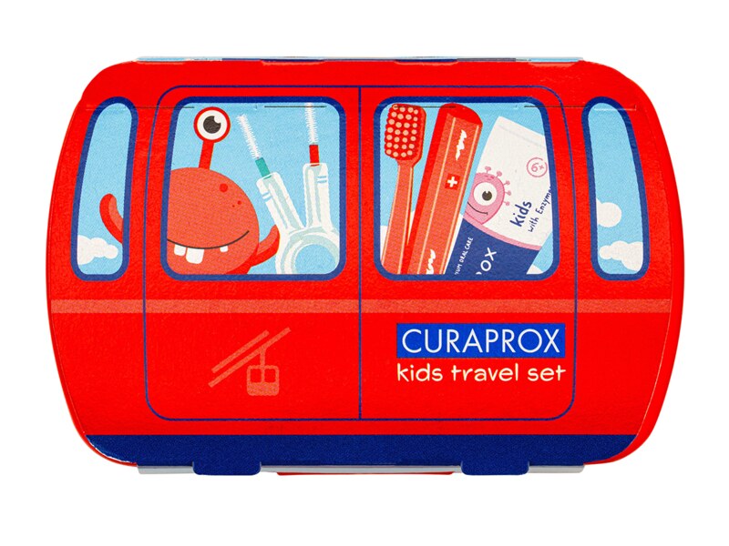Curaprox Kids Travel set červený