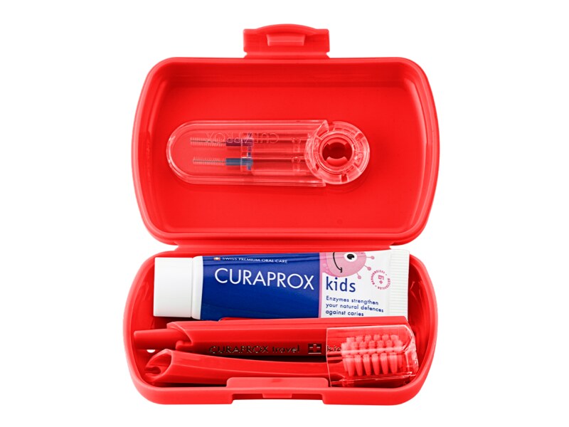 Curaprox Kids Travel set červený