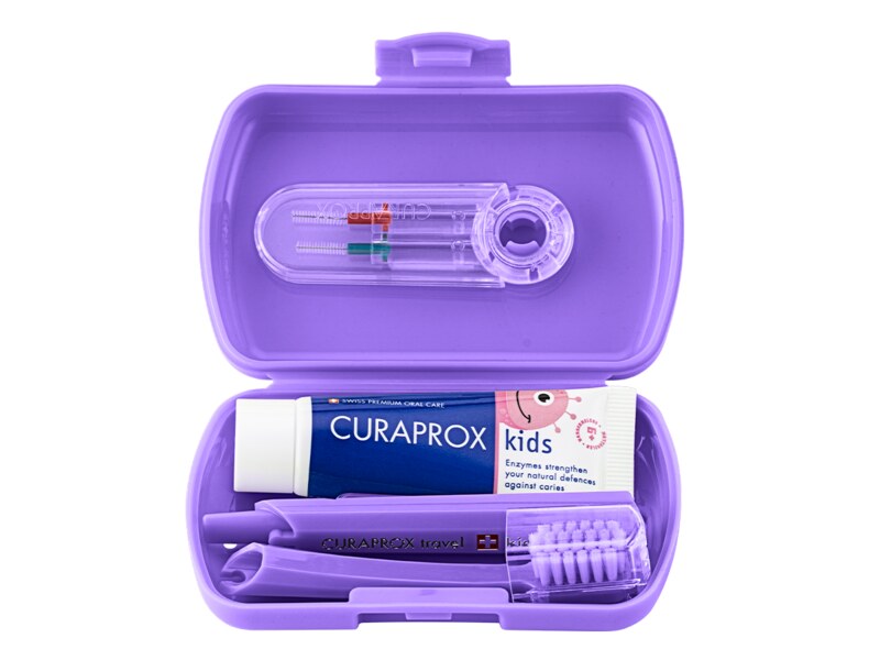 Curaprox Kids Travel set fialový