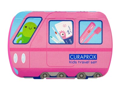 Curaprox Kids Travel set růžový Curaprox Kids Travel set růžový
