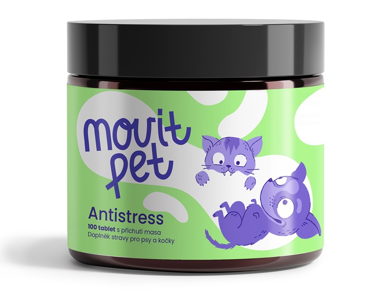 MOVit Pet Antistress s příchutí masa 100 tablet