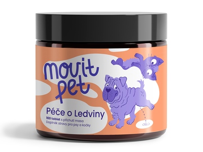 MOVit Pet Péče o ledviny s příchutí masa 100 tablet MOVit Pet Péče o ledviny s příchutí masa 100 tablet