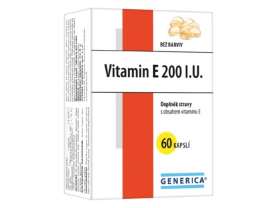 Vitamin E 200 I.U. Generica 60 kapslí