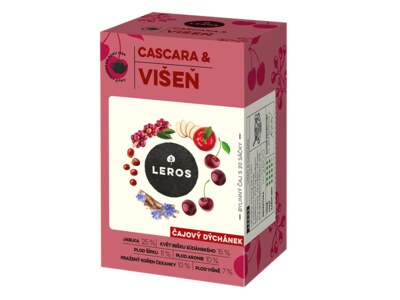 Leros Čajový dýchánek Cascara a višeň nálevové sáčky 20x2 g