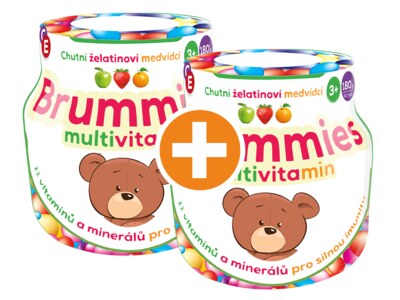 Brummies multivitamin 180 g / 60 želé 1+1 ZDARMA Brummies multivitamin 180 g / 60 želé 1+1 ZDARMA