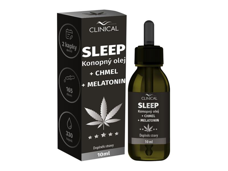 Clinical Sleep Konopný olej + chmel + melatonin 10 ml