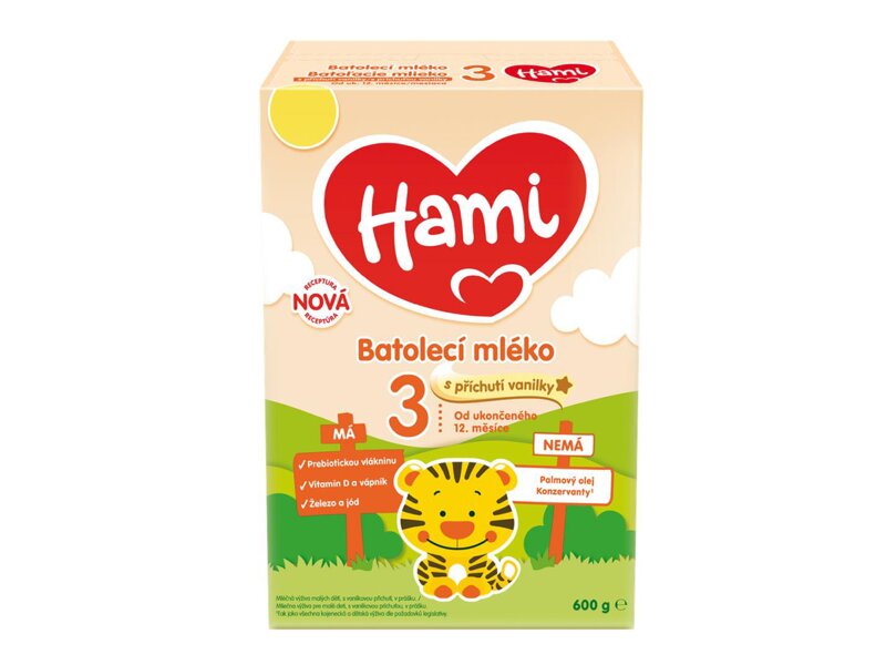 Hami 3 s příchutí vanilky batolecí mléko 12- 24 měsíců 600 g