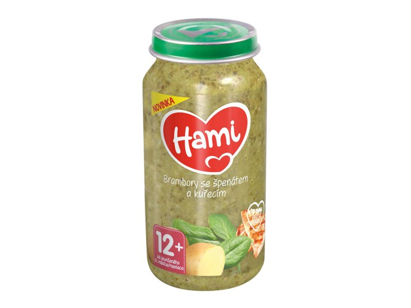 Hami příkrm Brambory se špenátem a kuřecím masem 12 m+ 250 g