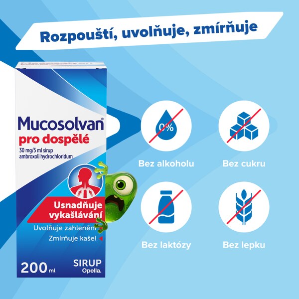 Mucosolvan pro dospělé sirup 200 ml