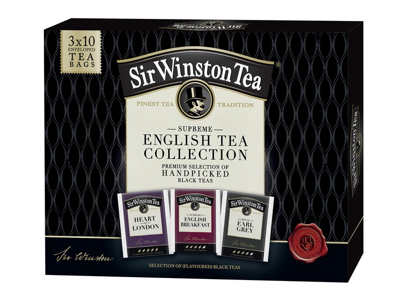 Teekanne Sir Winston Dárková sada 3x10 nálevových sáčků Teekanne Sir Winston Dárková sada 3x10 nálevových sáčků