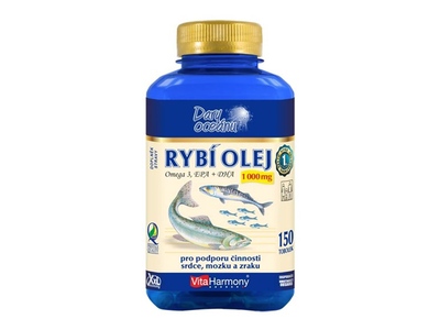 VitaHarmony Rybí olej Omega 3 1000 mg XXL 150 tobolek