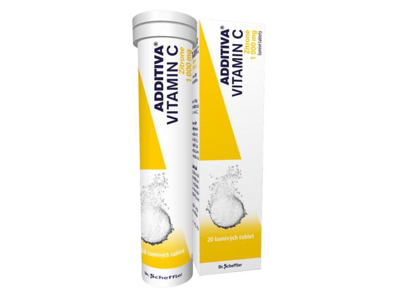 Additiva Vitamin C 1000 mg s příchutí citrónu 20 šumivých tablet Additiva Vitamin C 1000 mg s příchutí citrónu 20 šumivých tablet