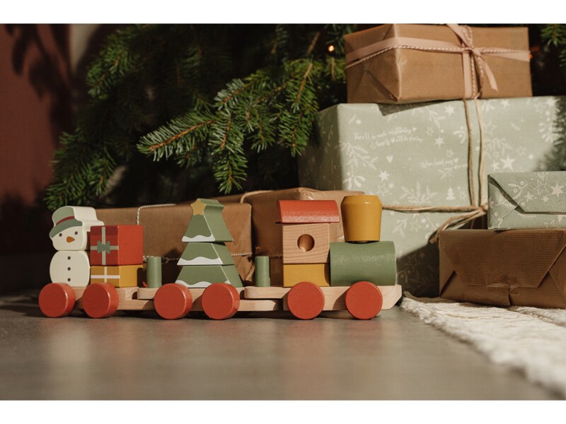 Little Dutch Vláček dřevěný vánoční