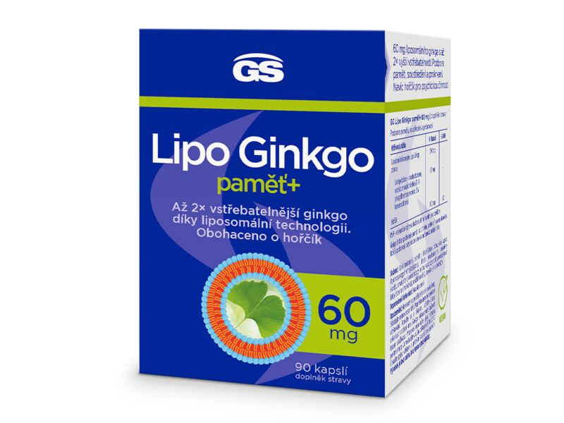 GS Lipo Ginkgo paměť+ 60 mg 90 kapslí