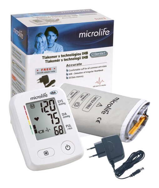 Microlife Tlakoměr BP A2 Classic Accurate digitální automatický + adaptér 