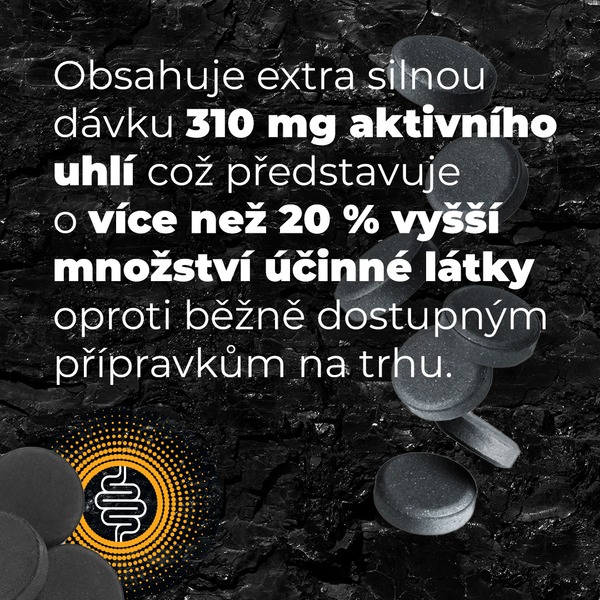 Carbo medicinalis 310 mg aktivní uhlí 20 tablet