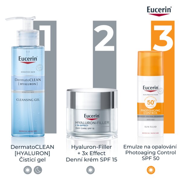 Eucerin Hyaluron-Filler + 3x Effect Denní krém SPF15 50 ml