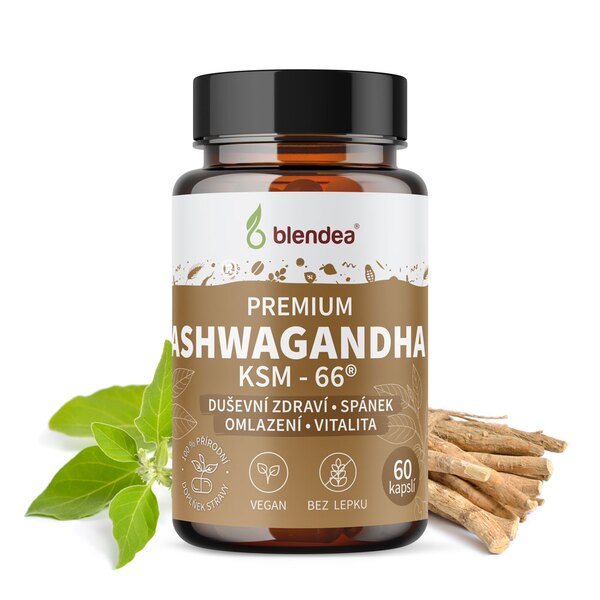Blendea Ashwagandha Premium KSM-66 60 kapslí