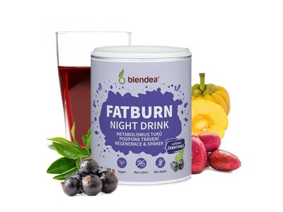 Blendea Fatburn Night Drink s příchutí černý rybíz 90 g Blendea Fatburn Night Drink s příchutí černý rybíz 90 g