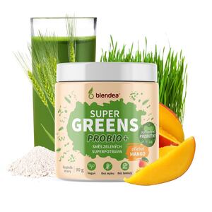 Blendea Super Greens Probio+ s příchutí mango 90 g