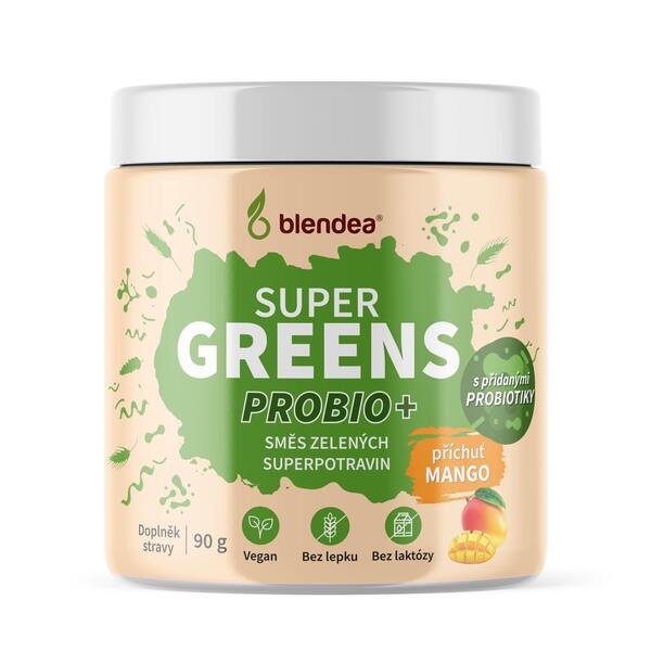 Blendea Super Greens Probio+ s příchutí mango 90 g