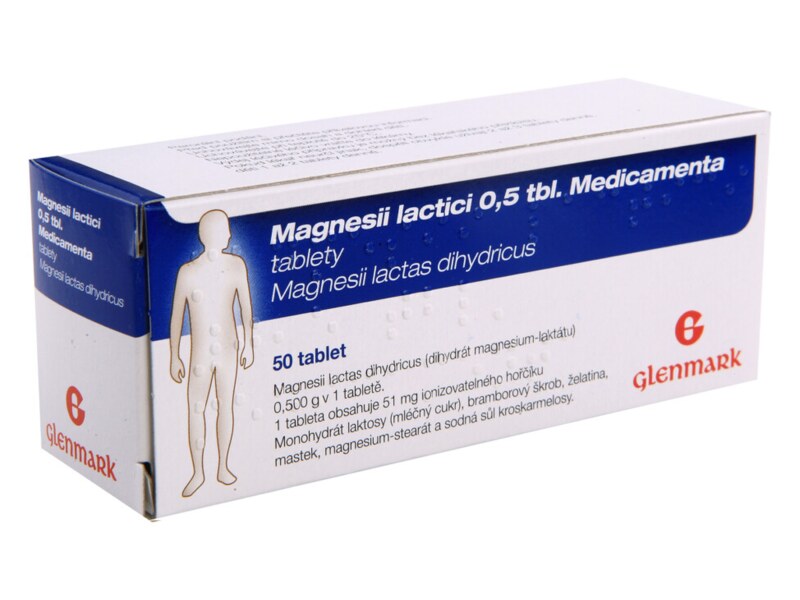Magnesii lactici 0,5 Medicamenta 50 tablet Magnesii lactici 0,5 Medicamenta 50 tablet